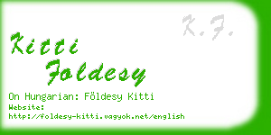 kitti foldesy business card